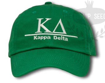 Kappa Delta Sorority Baseball Cap - Custom Color Hat and Embroidery.