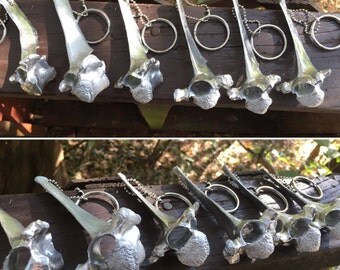 Silver Deer Vertebrae Keychain