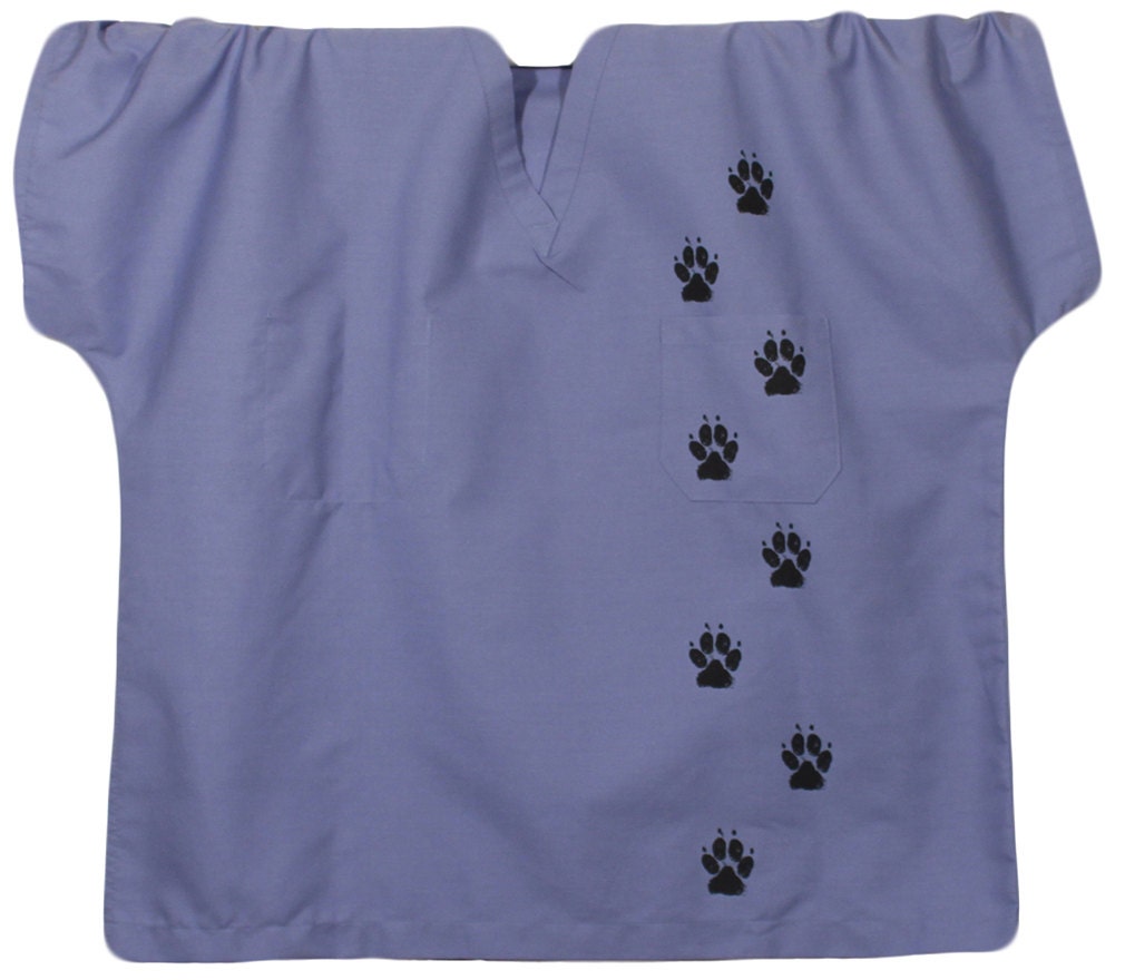Paw print scrub shirtdog paw prints dog scrubs medical