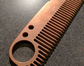 Copper Beard Comb - Satin