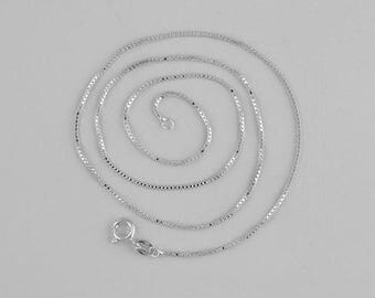 Sterling Silver Italian Box Chains, Choice of Length