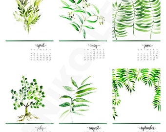 Botanical calendar | Etsy