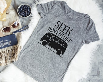 Women's T-shirt - Seek Adventure Gray Tee