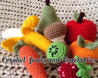 Assorted Crocheted Fruits and Veggies