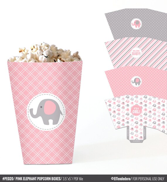 pink popcorn elephant box