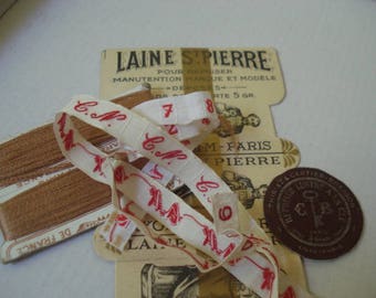 Sewing Collectables # French cards # Linen Markers# Fleamarketbuzz