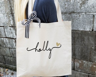 Bridesmaid Tote Bag, Personalized Bridesmaid Gift, Maid of Honor Totes, Bridal Party Bags (BR036) b1