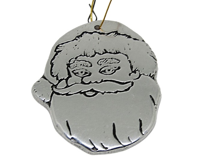 Santa Head Ornament Wilton Armetale Christmas Ornaments | Vintage Pewter Santa Tree Trimming | Vintage Santa Gift Ideas