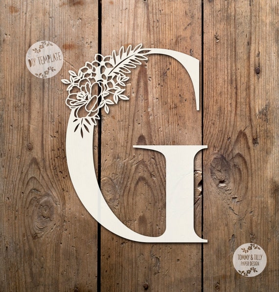 Download Floral Letter 'G' SVG PDF Design Papercutting Vinyl