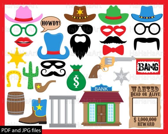 Cool Cowboy Props PDF and JPG files digital graphic design