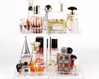 2 Tier Perfume Storage Tray, Acrylic Makeup Organizer Perfume Organizer