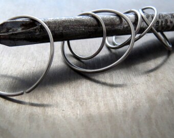 Titanium Endless Hoop Ring, Women's or Men's Hoop Earring - Nickel Free, Rugged, and Durable; 3 Sizes in 18g or 20g, 100% Handmade in USA