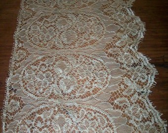 Antique lace french origin 1920 silk or rayon vintage supplies