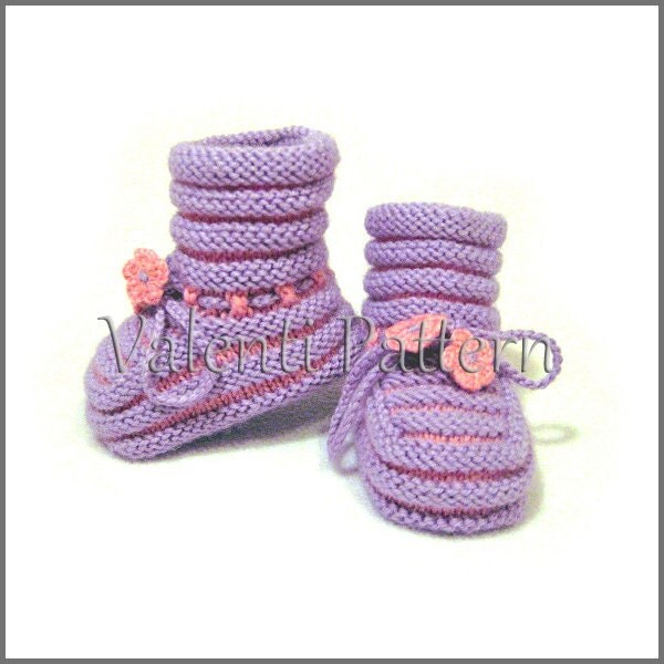 PATTERN Baby Knitting Baby Booties pattern for baby girl