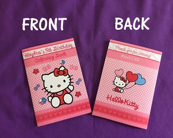 12 Personalized Hello Kitty Coloring Books, Party Favors