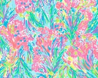 MULTI FANSEA PANTS cotton poplin ~ Authentic Lilly Pulitzer~ 9 X 9, 9 X 18 or 18 X 18 inches