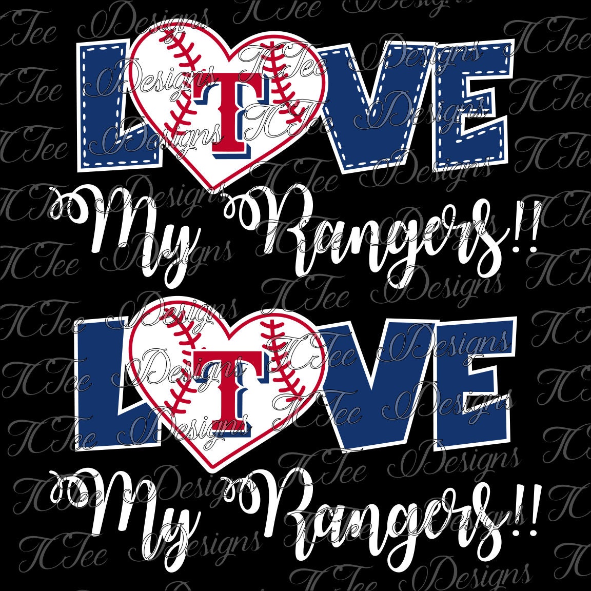 Download Love My Rangers - Texas Rangers Baseball - SVG Design ...