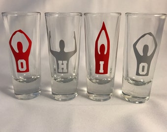 Ohio State O-H-I-O Shot Glass Set