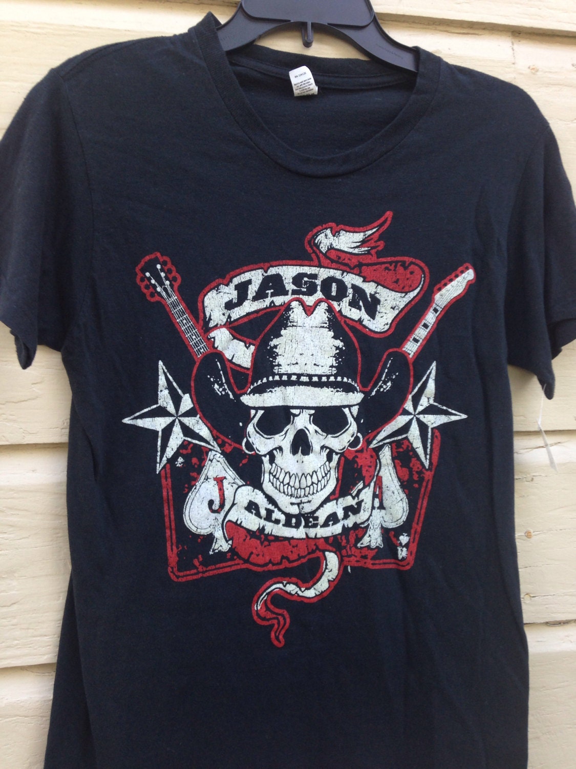 Small Jason Aldean concert shirt country western band shirt