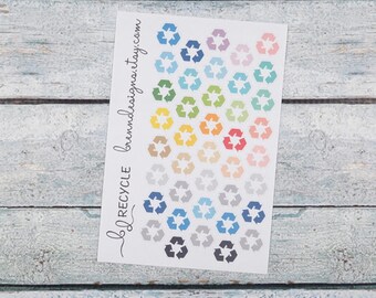 Recycling Day Stickers, Household Cleaning Icons, Chore Reminders, Icon Planner Stickers