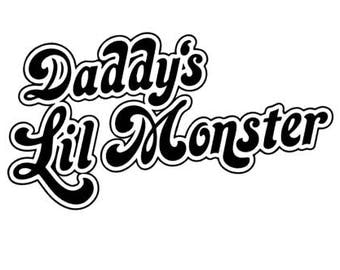 Daddy's Lil Monster DIY iron on ... Father's Day Do It Yourself Iron on for Chrildren's Clothing ... First Father's Day