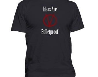 Ideas Are Bulletproof. Movie Quote Parody T-shirt. Premium quality. Ringspun soft.