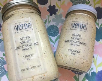 Verde All Natural Soap Nut Powder Laundry Detergent Borax Free Lavender Lemon Peppermint Tea Tree Lemongrass