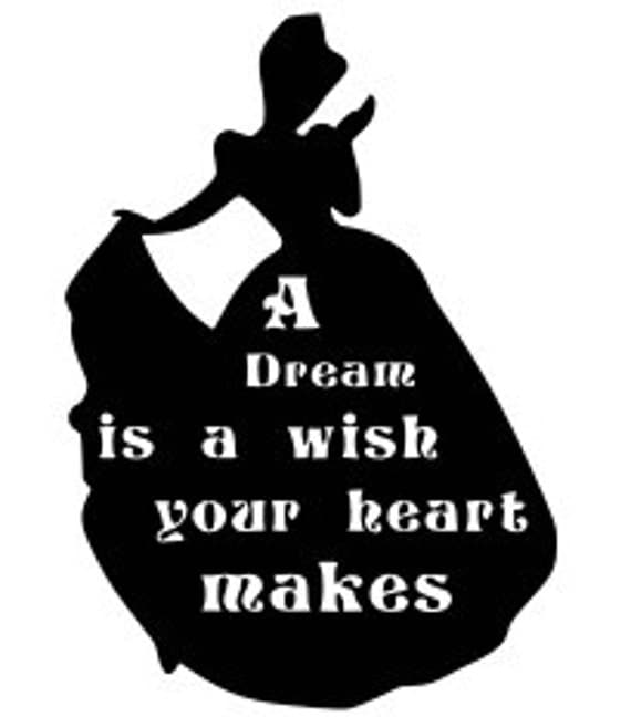 Download SVG cinderella silhouette a dream is a wish your heart