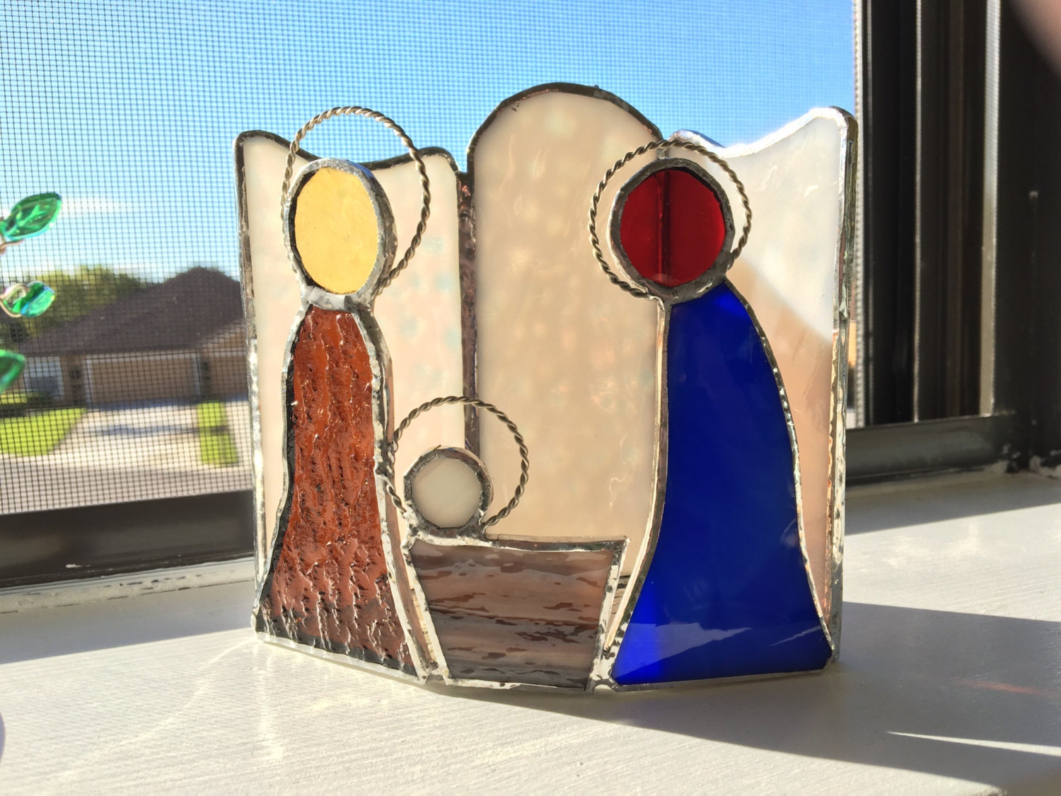 Nativity candle holder