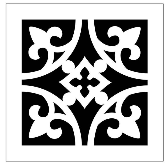 tile31 reusable laser cut floor or wall tile stencil