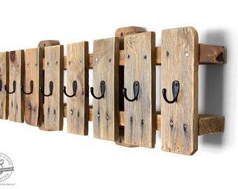 Coat Hooks - Reclaimed Wood Coat Rack - Entryway Coat Hooks - Pallet Furniture - Entryway Organization - Key Hook - Industrial Coat Rack