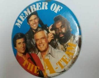 Vintage The A-Team pinback button large