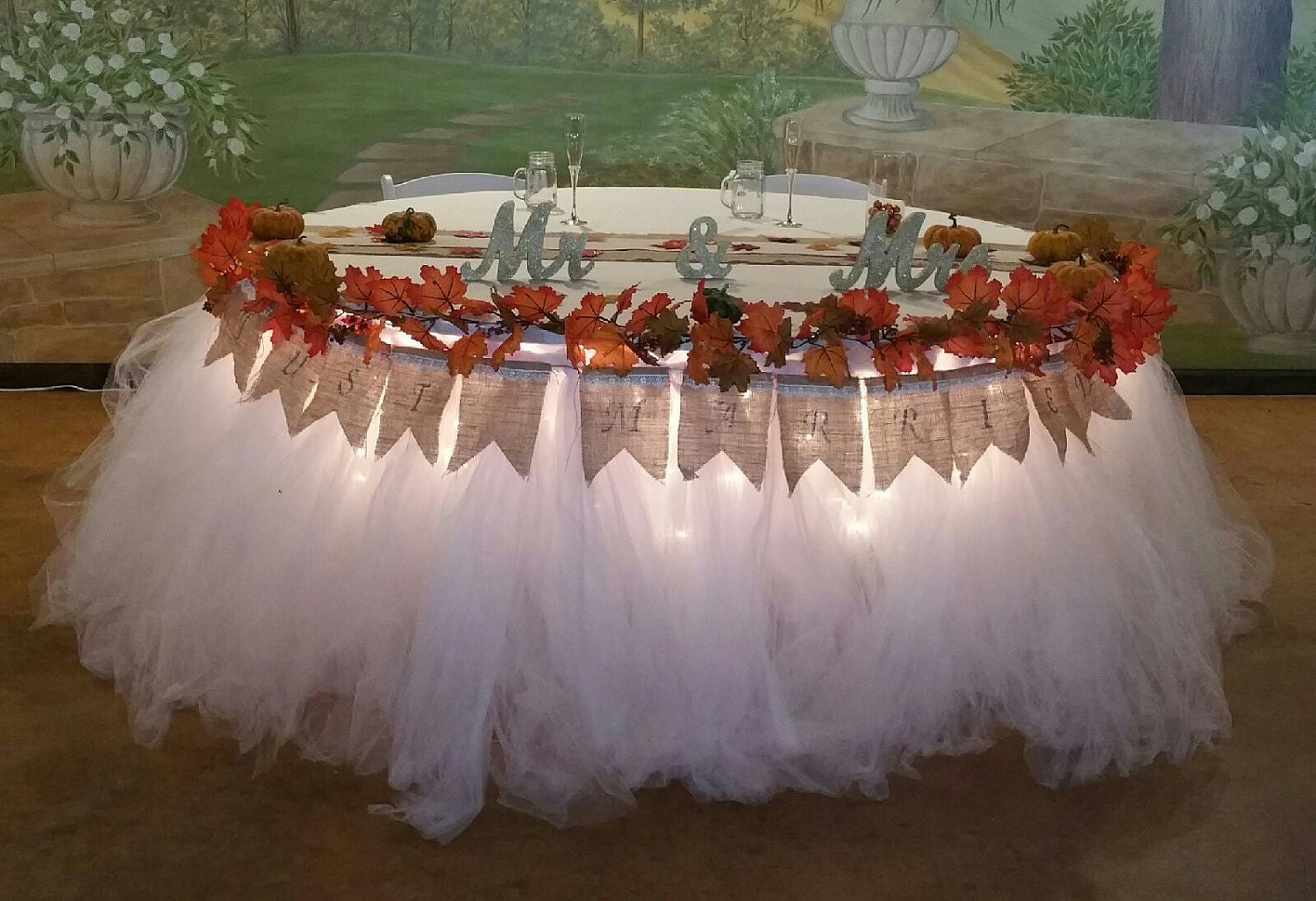 Custom Table Skirt for Wedding Party Quincenara Bridal Baby