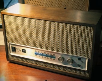 Large Tabletop Bluetooth Radio Speaker > Vintage Radio > Artisan Crafted > Reclaimed Vintage G.E. T280A Radio > Made In CALIFORNIA, USA