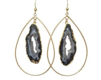 Geode earrings | Etsy