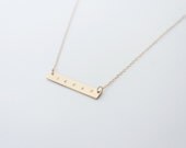 Personalized collar bar gold filled 14 k money / necklace engraved name delicate minimalist / personalized necklace / collar of every day