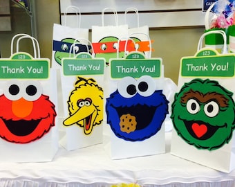 Sesame Street Face Cuts - Cut Die-Elmo- Birthday Party Supply