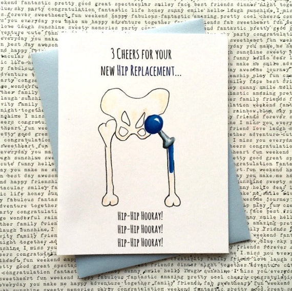 Hip Replacement Card Hip Surgery Card Get Well Card