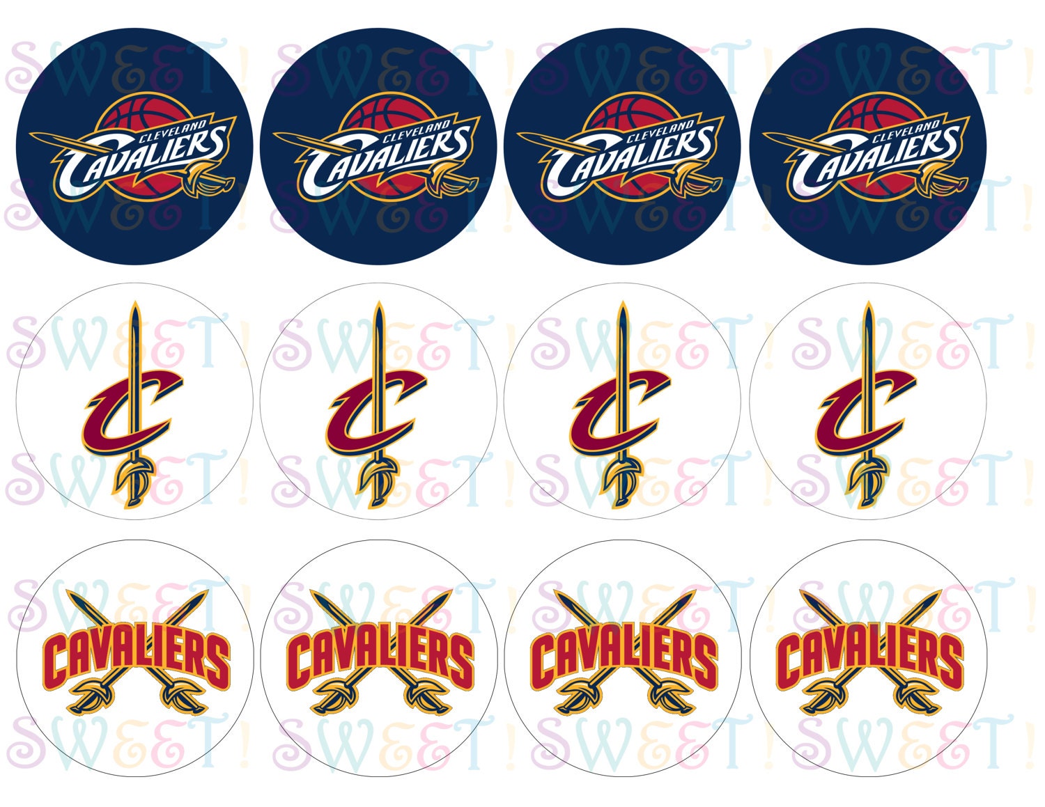 Edible Cleveland Cavaliers Cupcake Cookie Oreo or Drink Edible Cleveland Cavaliers Cupcake Cookie Oreo or Drink