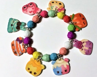 Num Noms 8 Charm Bracelet, Num Noms Bracelet ,Girls Charm Bracelet, Num Noms Birthday Party Favors