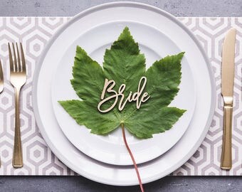 Laser Cut Names - Wooden Place Names - Wedding Place Settings - Wedding Table Decor - Wooden Place Cards - Guest Names - Set of 30