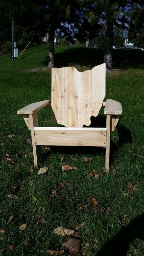 Ohio adirondack chair Ohio shape chair Ohio chair Buckeye