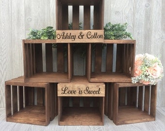 Rustic Wedding Cupcake Stand, Crate Cupcake Stand, Wood Cupcake Stand