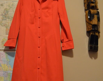 Edith Flagg California late 60s vintage red dress