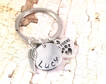 Pet Memorial Keychain, Dog memorial, Pet Sympathy keyring, dog keychain, loss of pet keychain, loss of fur baby, loss of dog, best friend