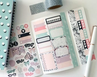 Lady Boss TN Sticker Sheet - Travelers Notebook Sticker Insert - Personal Size, A6 Size, Pocket/Field Notes Inserts