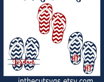 Monogram flip flops svg, Ole Miss inspired svg, Ole Miss Rebels svg, Hotty Toddy svg, mockup svgs, dxf file, silhouette file, cricut file