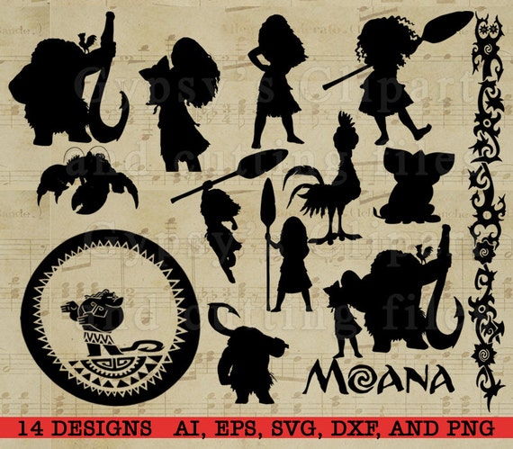 Download Moana Silhouette Disney Princess Moana Disney svg Cutting