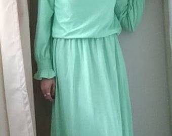 Green Grecian Goddess Vintage Costume, UK 10-12