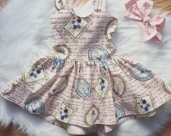 baby girl dress toddler dress girls dresses, disney princess dress disneyland dress belle cinderella Snow White pink dress birthday